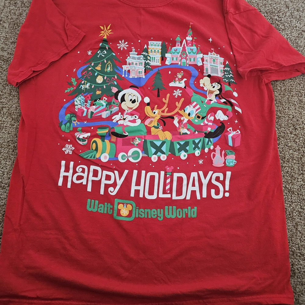 Disney Red Happy Holidays T-Shirt
